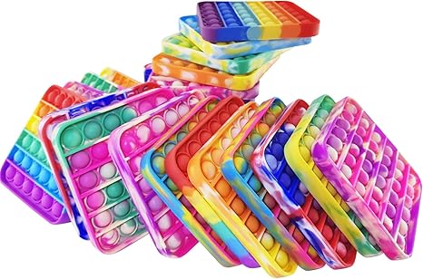 24 Pcs Pop Bubble Fidget for Party Favors, Stress Relief Pressure Relieving Toys for Kids, Pop Bulk Toddler for Christmas Valentine Birthday Gifts and Classroom Prizes