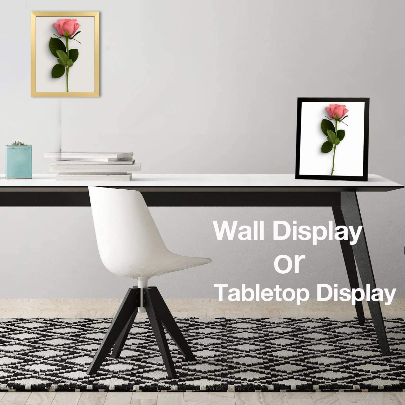 RUN HELIX 8x10 Picture Frame Gold,Simple Designed Photo Frame for Photo Poster Canvas Certificate Document Display Horizontally or Vertically Wall Gallery(1Pack) - Image 5