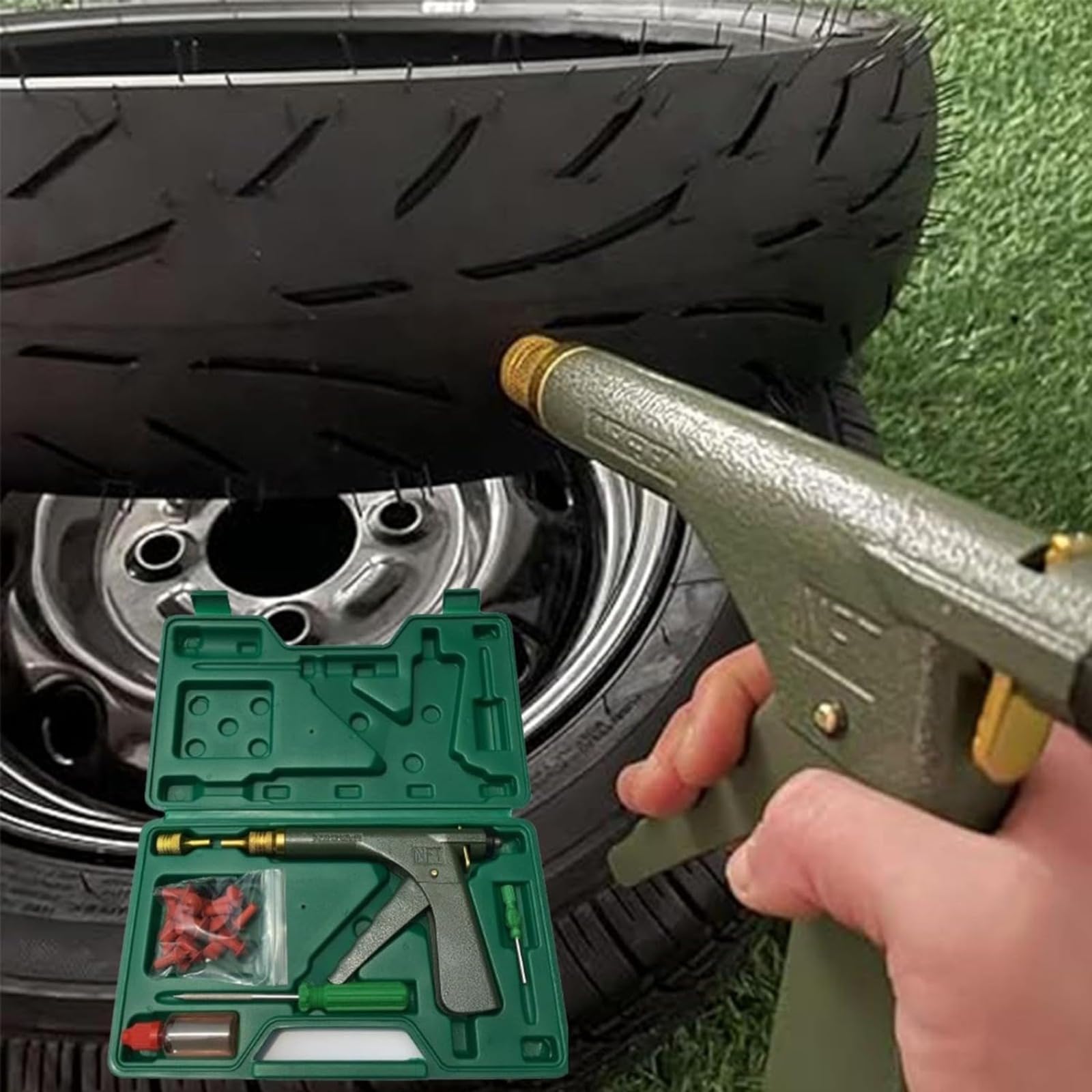 Quick Plug 2.0 Glorivox Rapid Plug 2.0, Rapid Plug 2.0 Tire Repair, Tire Plug Kit Heavy Duty Professional, Tire Repair Kit With Plugs Tyre Punctures And Flats On Cars, Motorcycles, Trucks