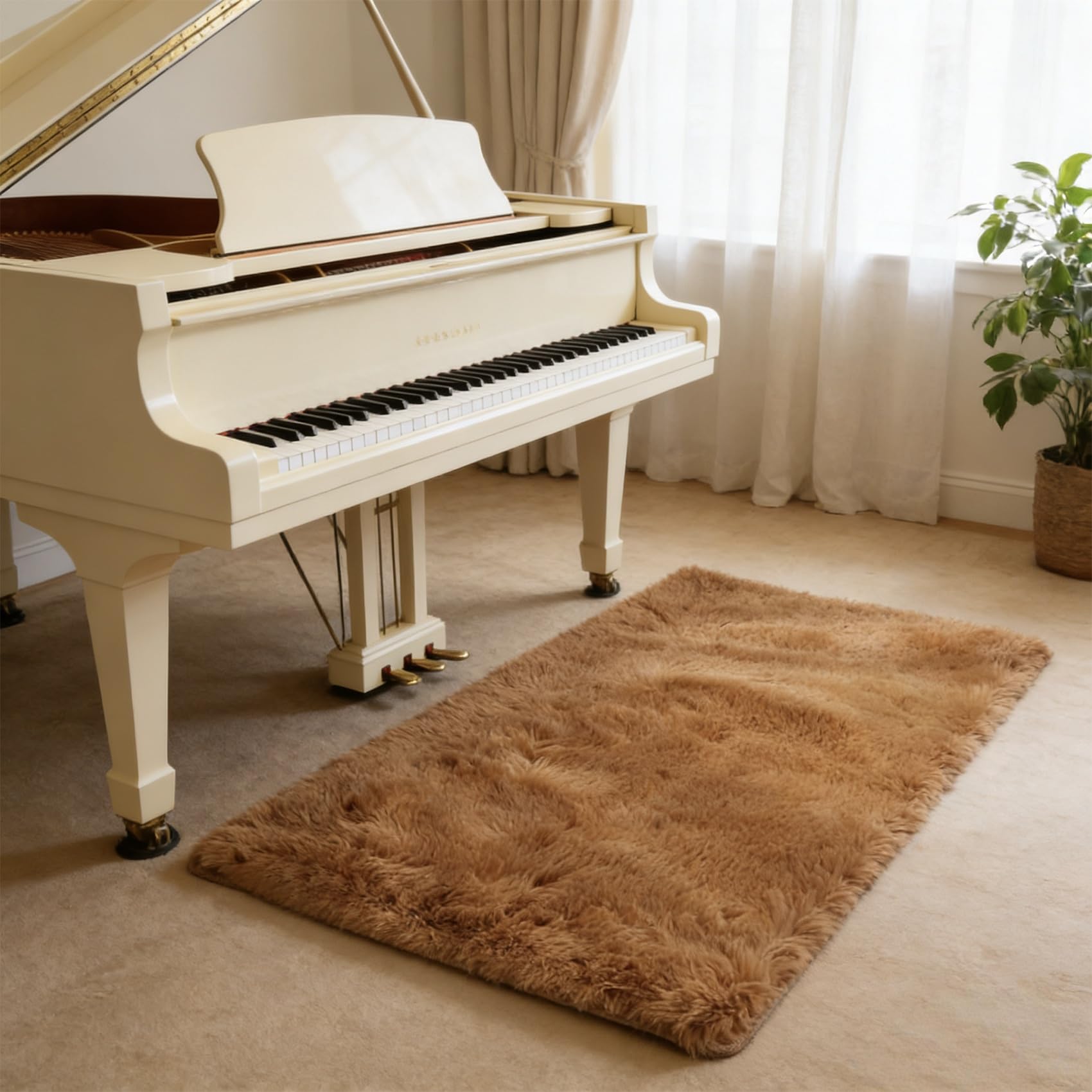 Tapis de salon élégant à poils longs pour une décoration intérieure raffinée