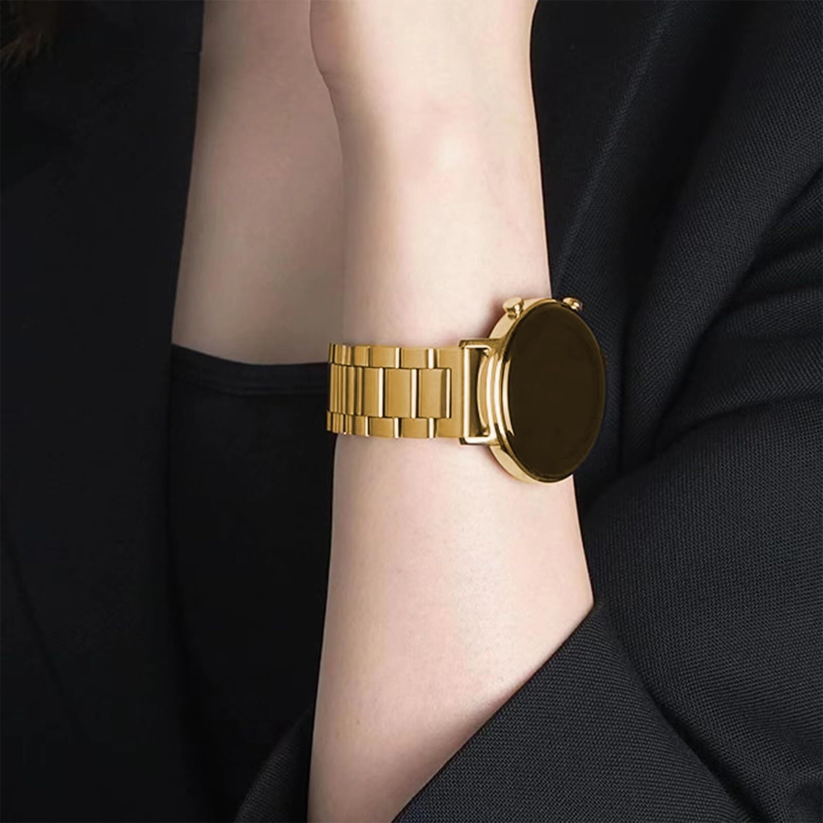 Correa de reloj de acero inoxidable de liberación rápida de metal cepillado mate de 18 mm, 20 mm, 22 mm, correa de repuesto para reloj inteligente para hombres y mujeres