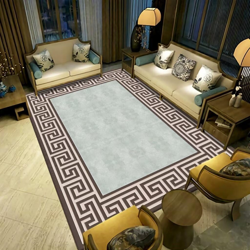Tapis géométriques abstraits pour sol glissant et entretien facile