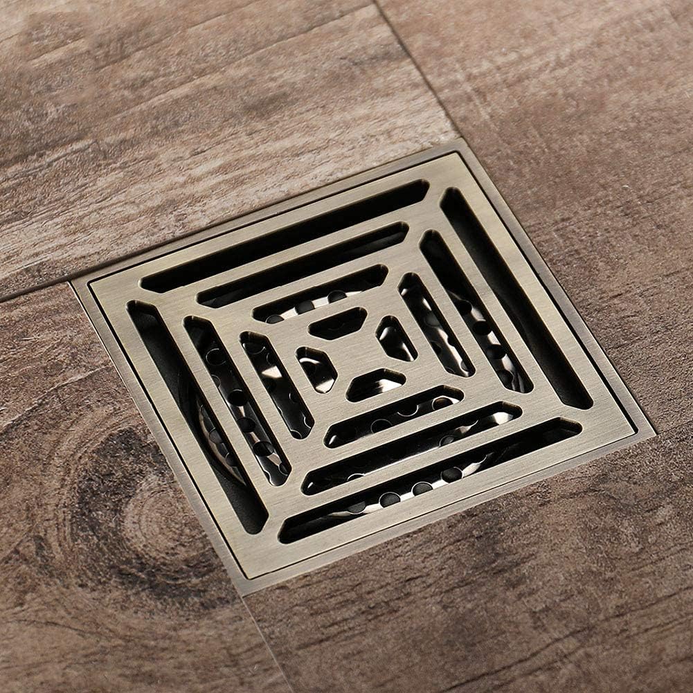 Antique Bronze Brass Bathroom Shower Common Floor Drain Shower Floor Drains for Family Bathroom Sink