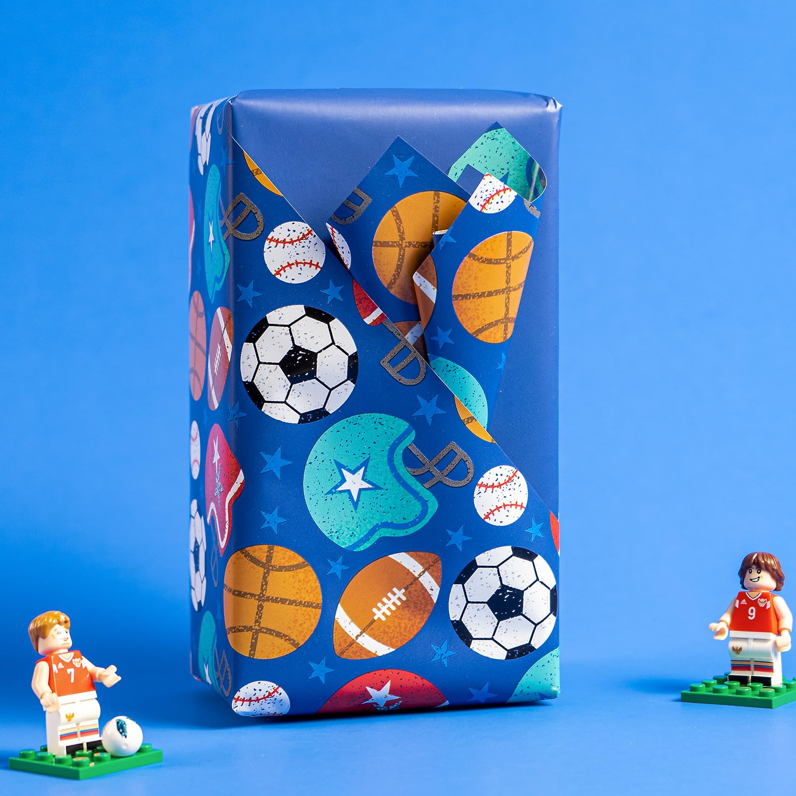WRAPAHOLIC Rouleau De Papier Cadeau D'anniversaire Rugby - Mini Rouleau