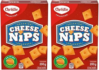 Christie Cheese Nips Cheddar Baked Snack Crackers, 200g/7.05oz, 2-Box {Imported from Canada}
