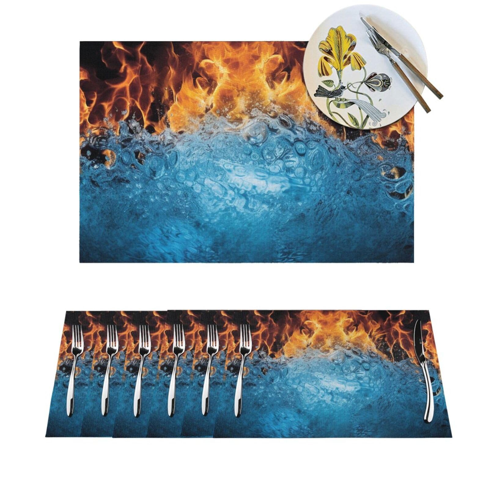 Sets de table antidérapants en PVC tissé pour protéger la table des taches et rayures