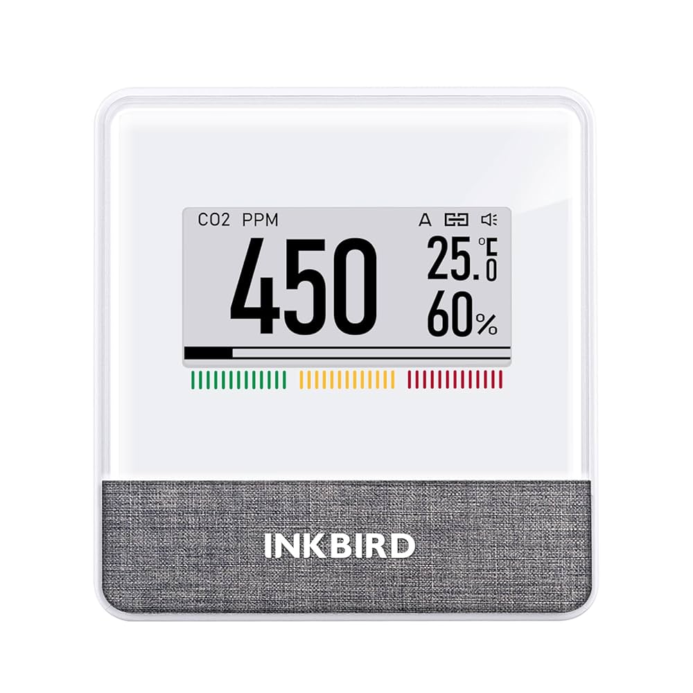 Co2濃度計 Amazon | INKBIRD Wi-Fi 二酸化炭素濃度計 NDIR方式 co2 測定器