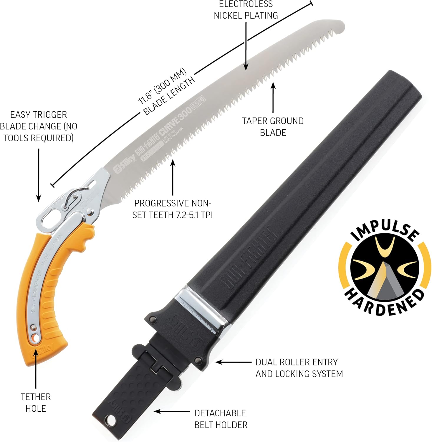 Silky GunFighter Curve Professional Progressive Teeth Saw 300mm (730-30)