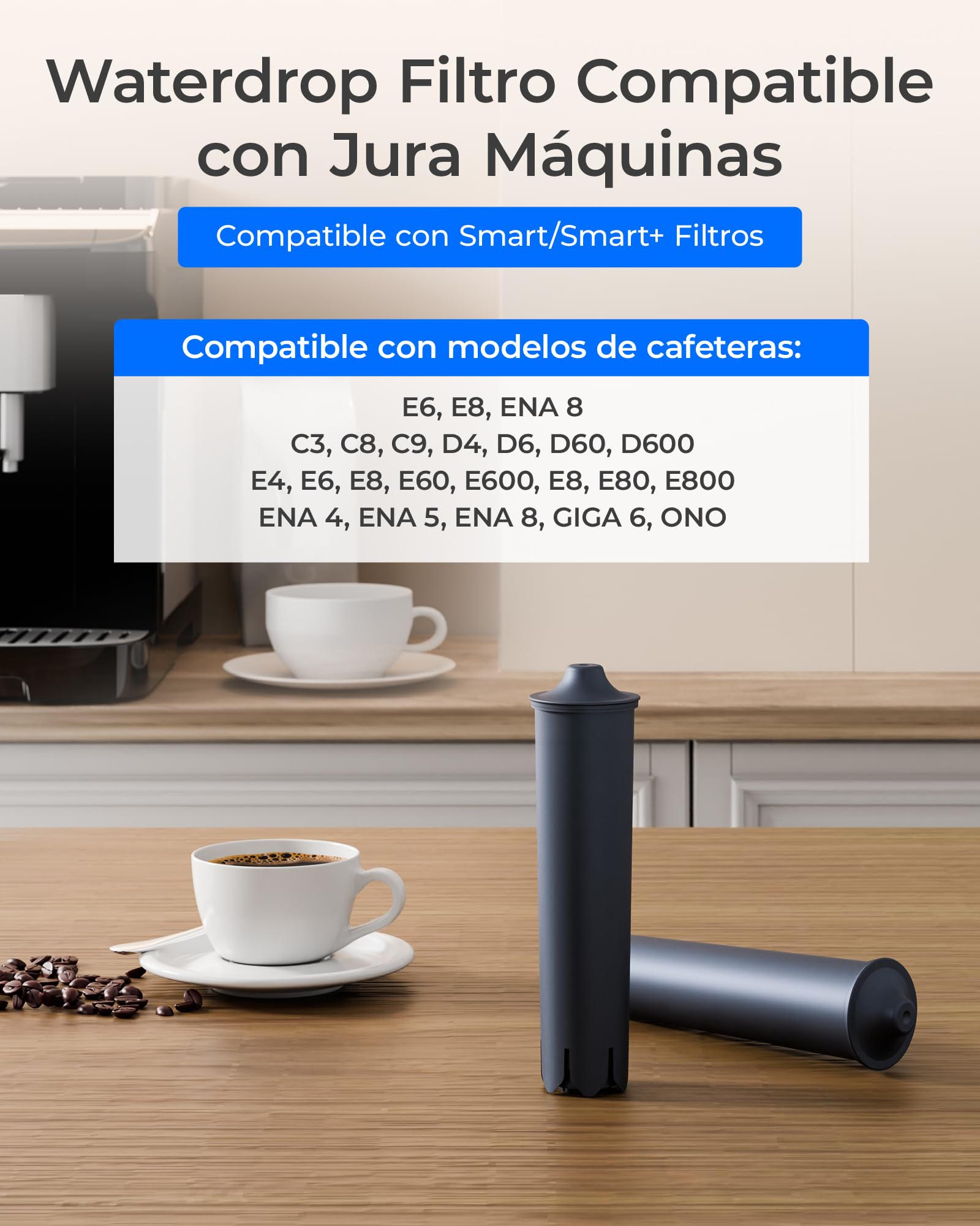Waterdrop Filtro de Café Compatible con Smart Smart+ 24233, Jura E8, E6 (3)