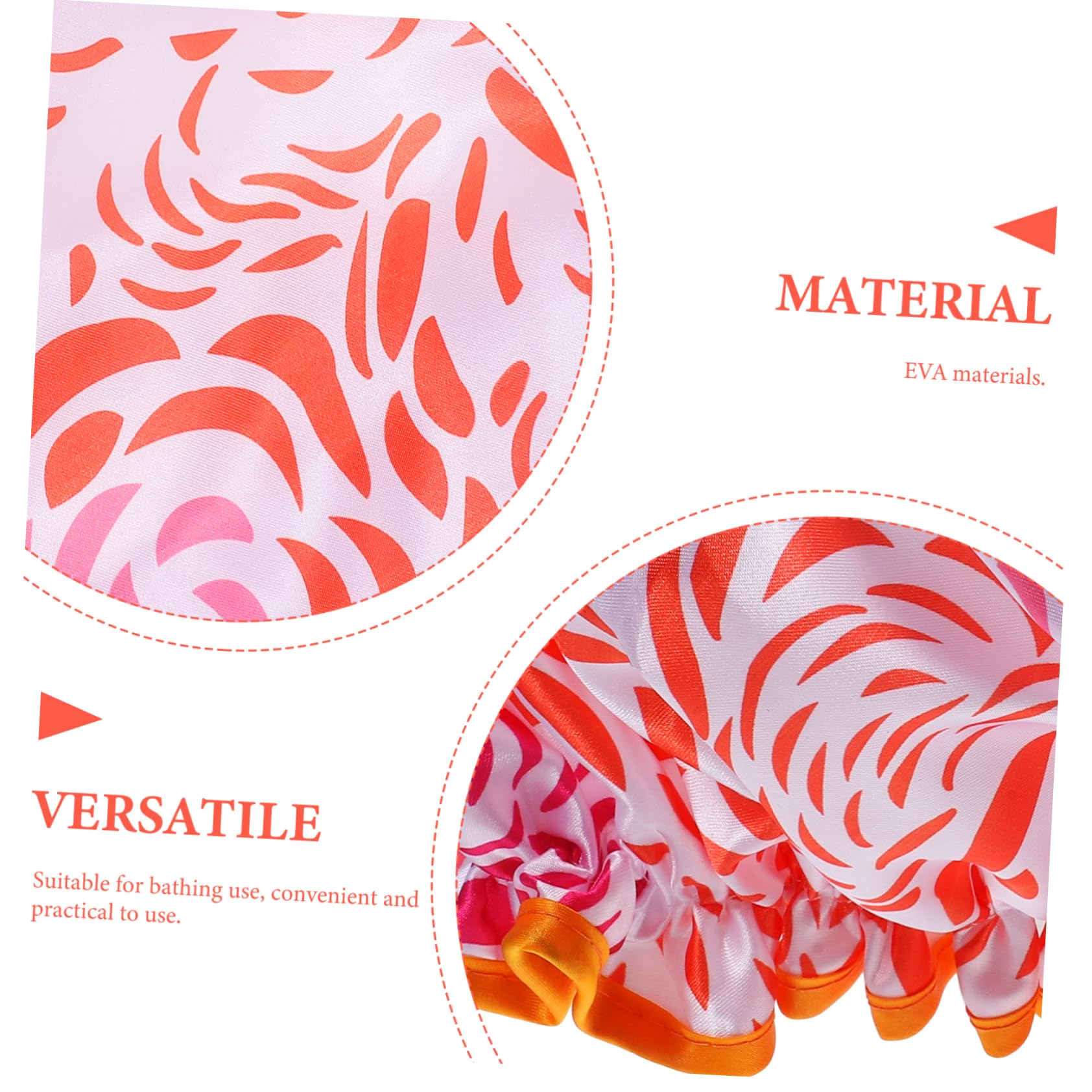 Bonnet de Bain en Satin Double Couche Orange pour Femmes