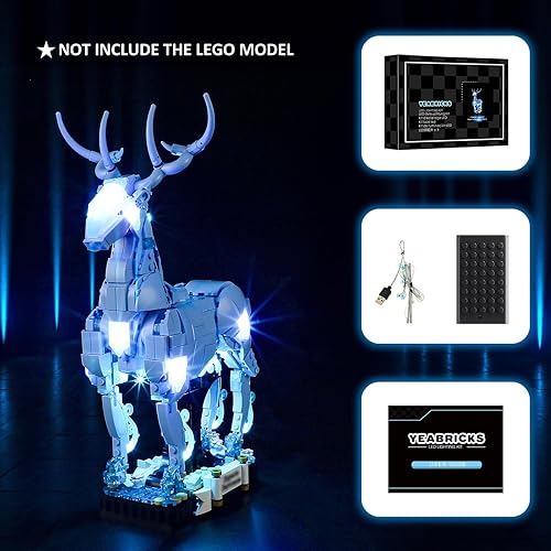 Miniatura 5 de YEABRICKS Luz LED para modelo de bloques de construcción Lego-76414 Harry Potter Expecto Patronum (el set de Lego NO está incluido)