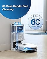 Vista 4 de ECOVACS DEEBOT N10 Plus - Combo de robot aspirador y trapeador con estación de vacío automático, limpieza manos libres durante 60 días, succión