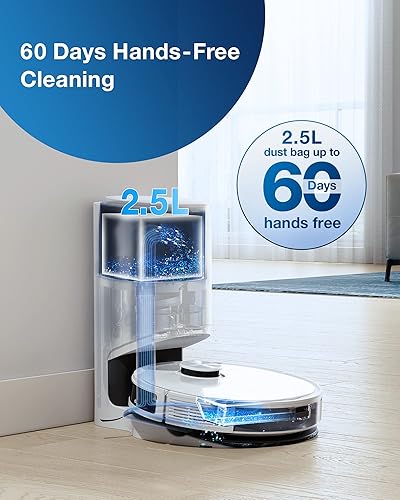 Miniatura 4 de ECOVACS DEEBOT N10 PLUS - Combo de robot aspirador y trapeador con estación de vacío automático, limpieza manos libres durante 60 días, succión de