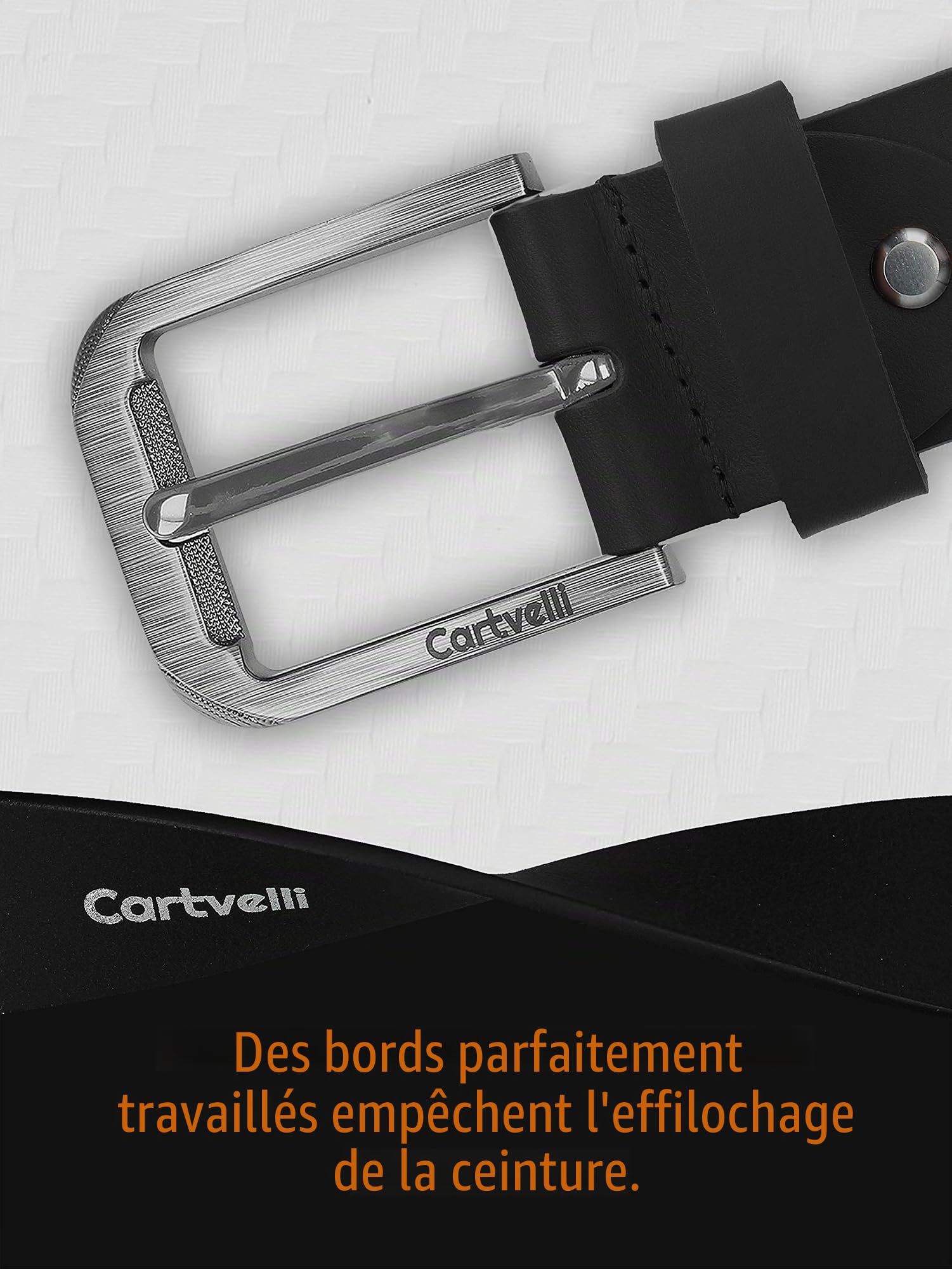 Ceinture homme cuir haute qualité 40 mm - pleine fleur tanné végétal, 3 mm d’épaisseur - Made in Germany - raccourcissable - sans nickel - coffret cadeau élégant