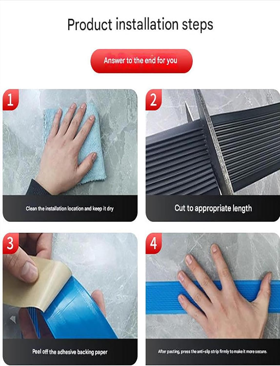 粘着ゴムステップマット、屋外セラミックタイル滑り止めマット、階段滑り止めストリップ、ショッピングモールエスカレーター、ジム用(Gre