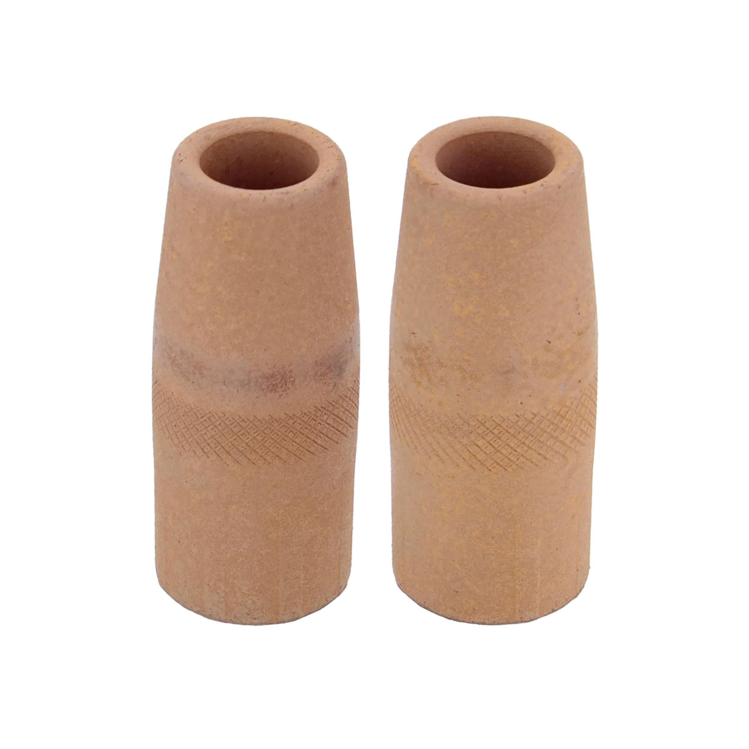 Walter Welding Nozzle 2pc Set - 1/2in Diameter Pre-Coated Ceramic E-Weld Nozzles Lincoln Style 250L and 350A Capability