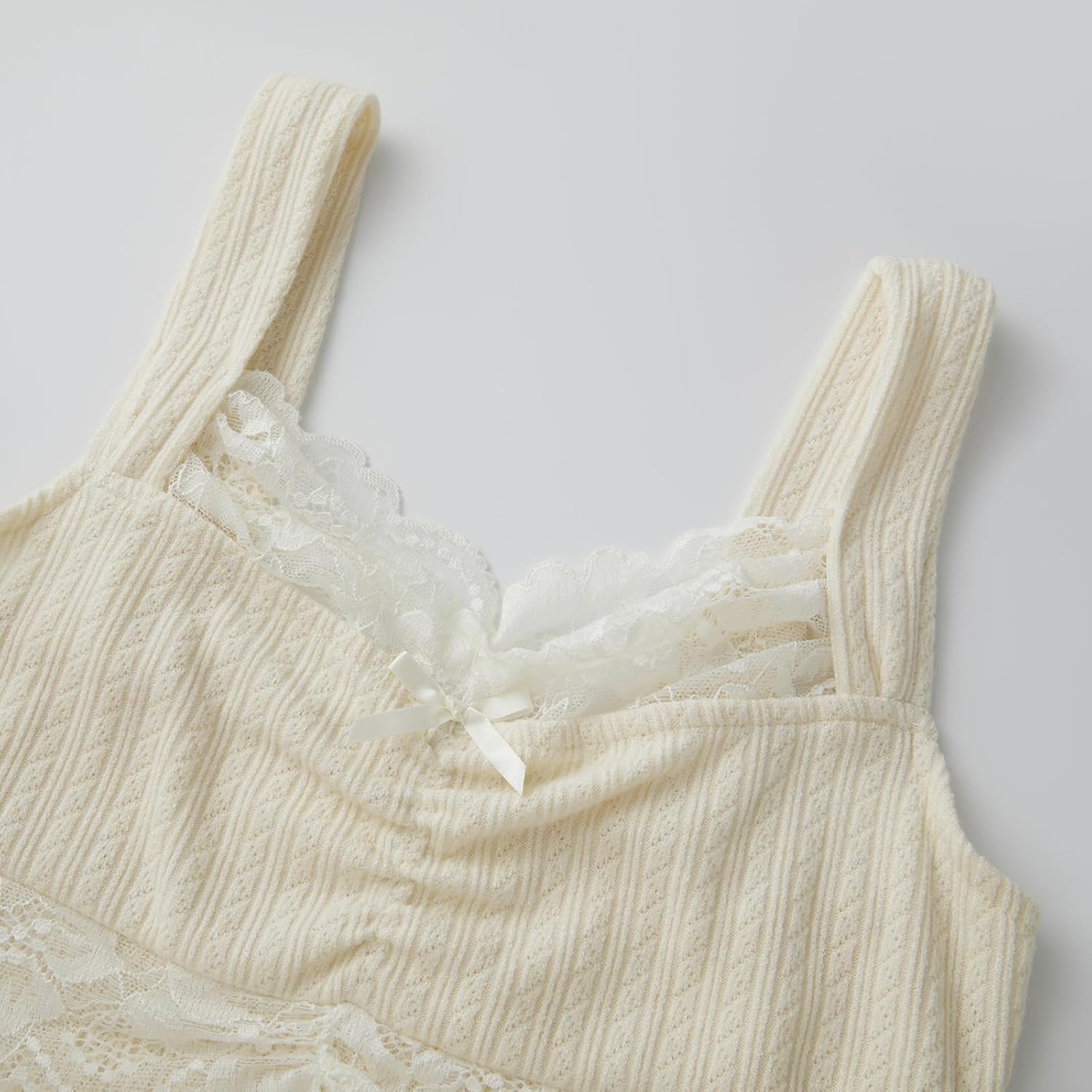 Women Fairy Lace Trim Cami Tops Sweet Y2K Vintage Aesthetic Ribbed Tank Tops Daily Casual Campus Coquette Clothes - Image 7