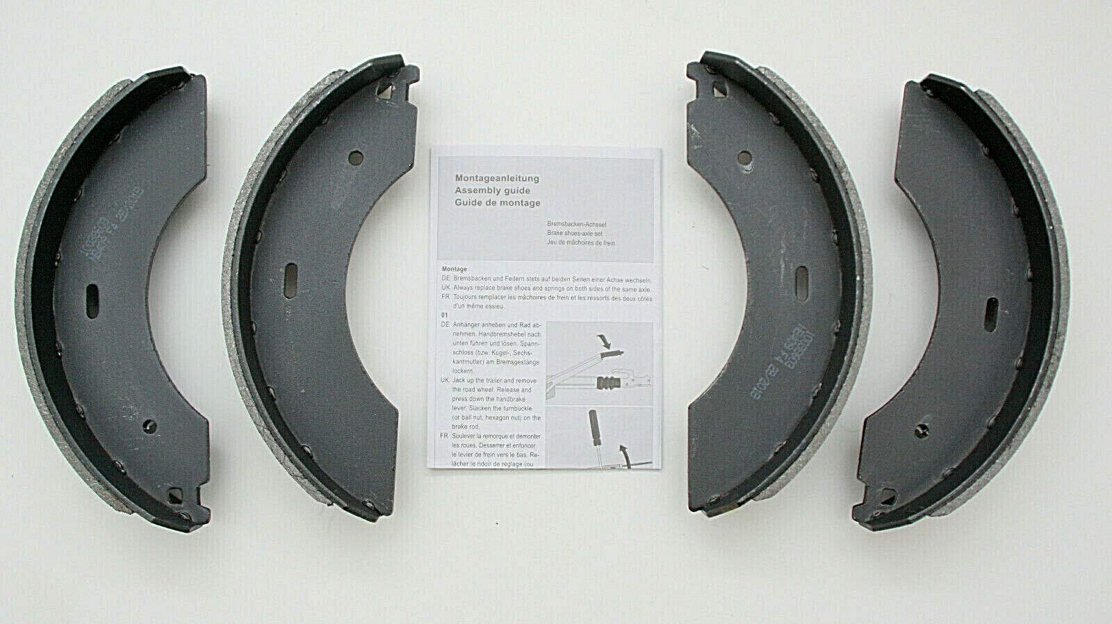 trailer parts4u Bremsbackensatz + Federn 230x50 für Alko Radbremse 2350 Set 73 Anhänger 21890703 1220329