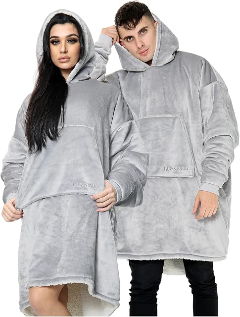 GC GAVENO CAVAILIA Blanket Hoody Adult, Oversized Blanket Hoodies Women & Men, Fluffy Snuggle Hooded Blanket