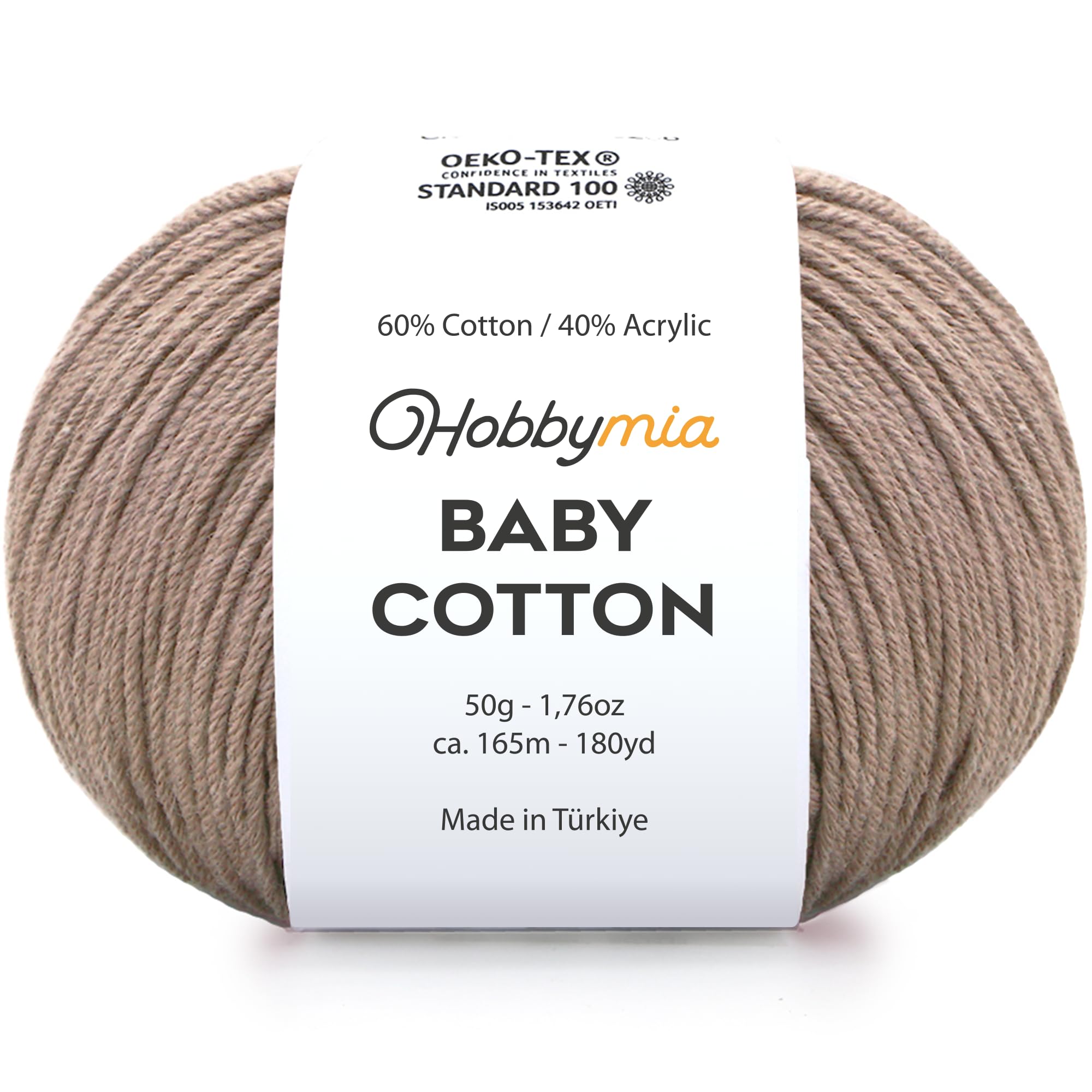 Baby Cotton Blend Yarn – Soft Sport Weight Yarn for Crochet & Amigurumi - 50g/180yds - 60% Cotton 40% Acrylic - Ideal for Baby & Knitting Proj.(Neon Green, 1 Ball) — view 86