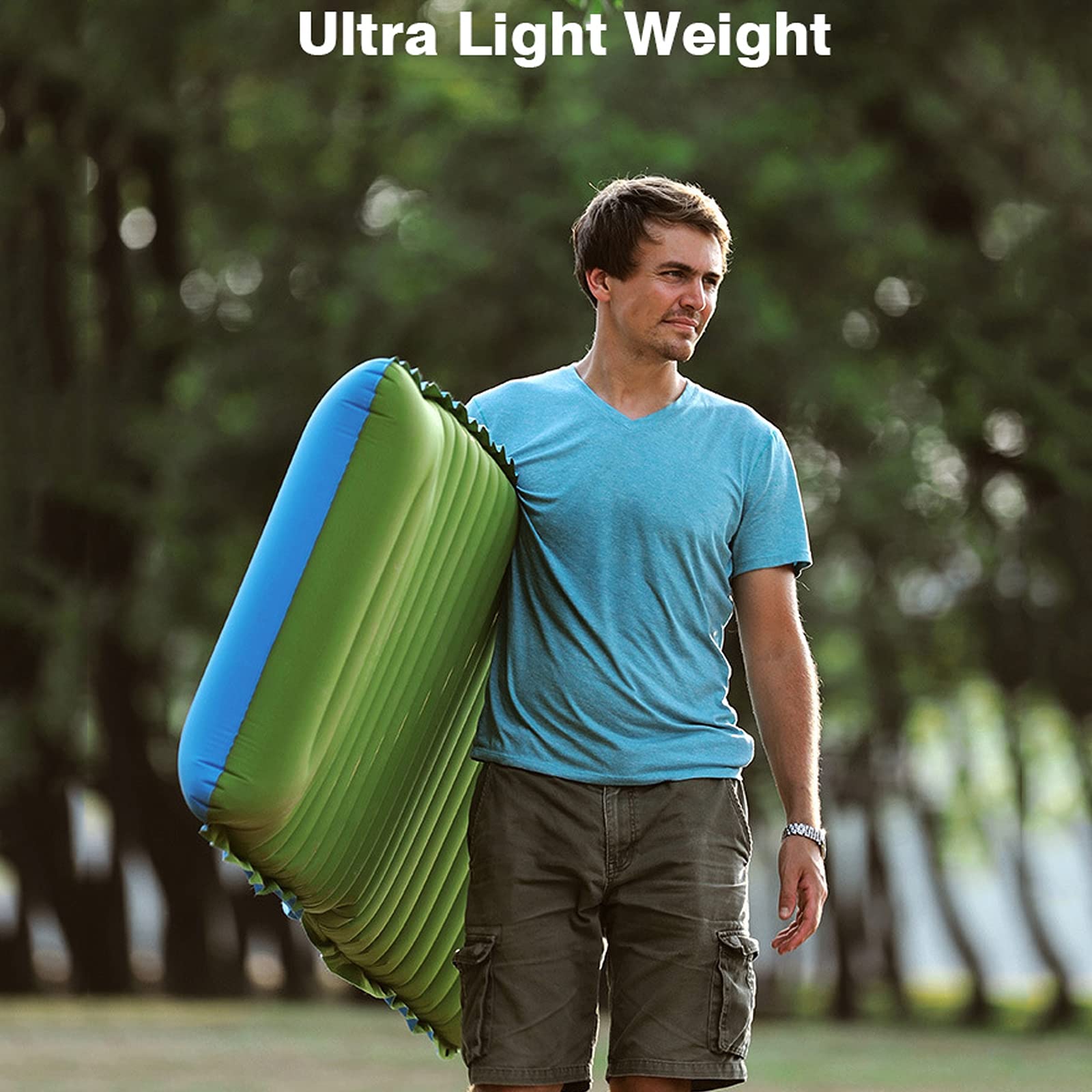 超軽量自己膨張エアマットレス拡大スリーピングパッドスプライシングインフレータブルベッドビーチピクニックマットキャンプテントエアクッション Amazon | インフレータブルエアマットレス、スリーピングパッド