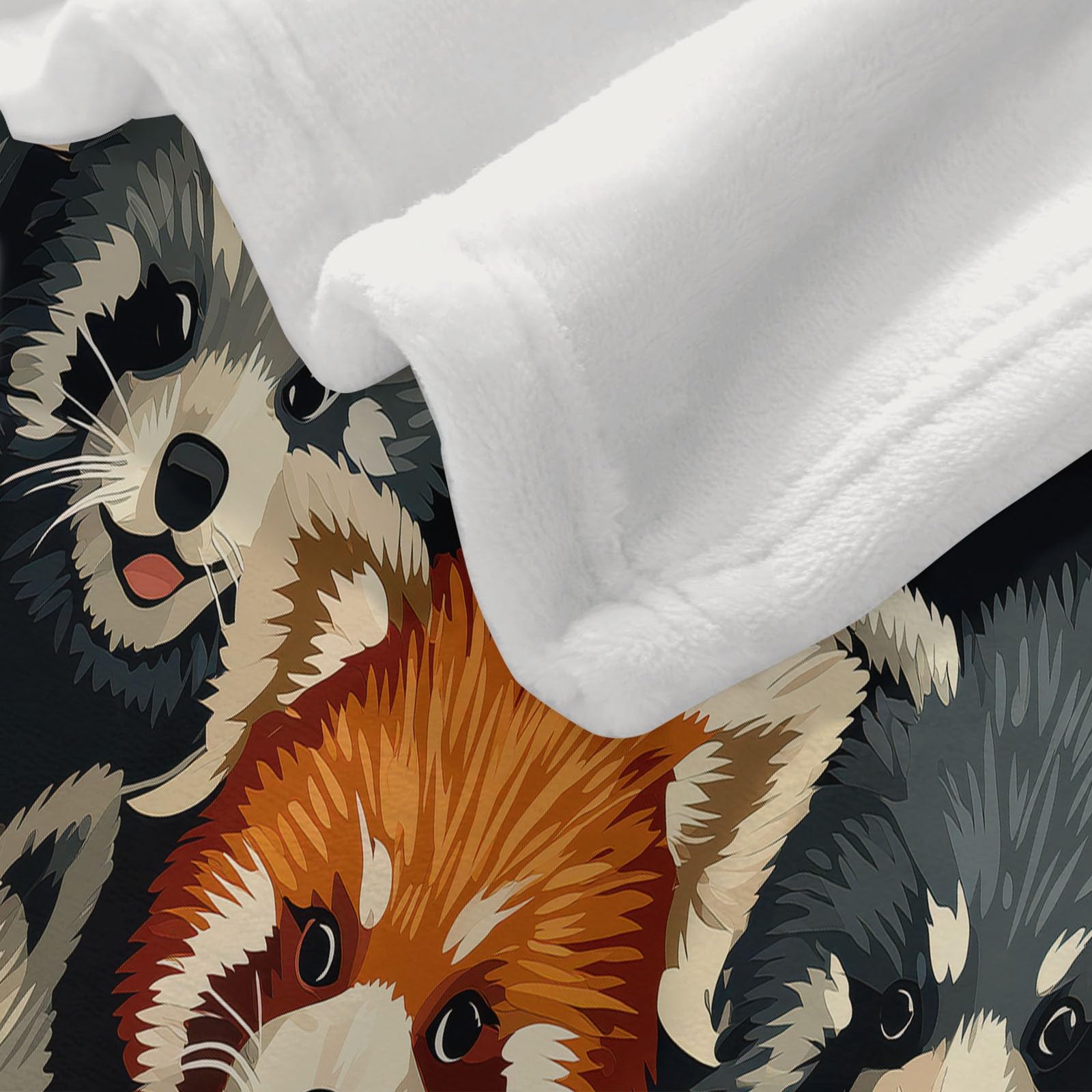 Couverture Plaid Polaire Panda Roux Animal De Dessin Animé 180x200 cm Plaid Douillette Confortable pour Canapé et Lit 2 Personnes, Couverture d'hiver pour bébé Enfant Chaude et Douce