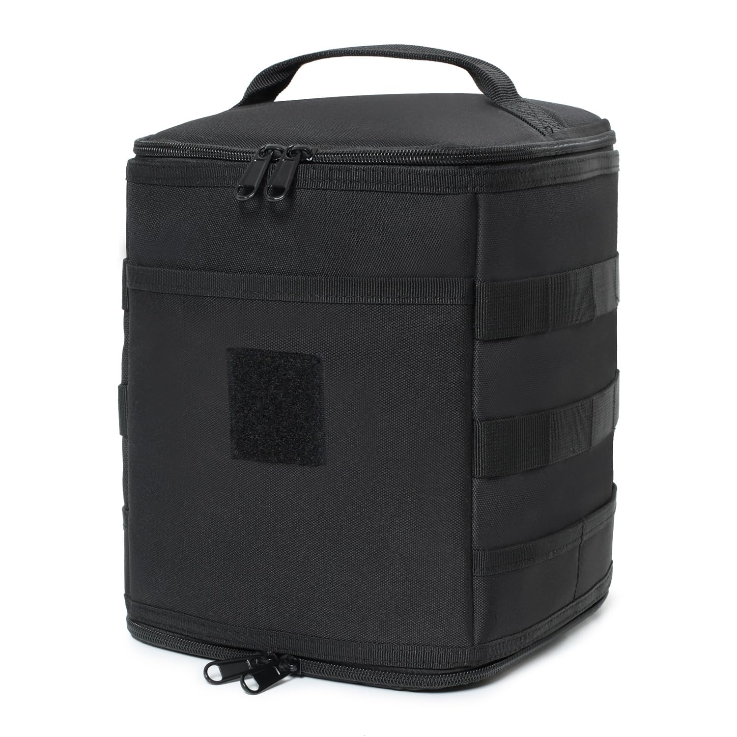 Tactical Camping Storage Bag 7L Utility Tote Bag with Handles Camping Cookware Organizer Folding Truck Organizer (Black)