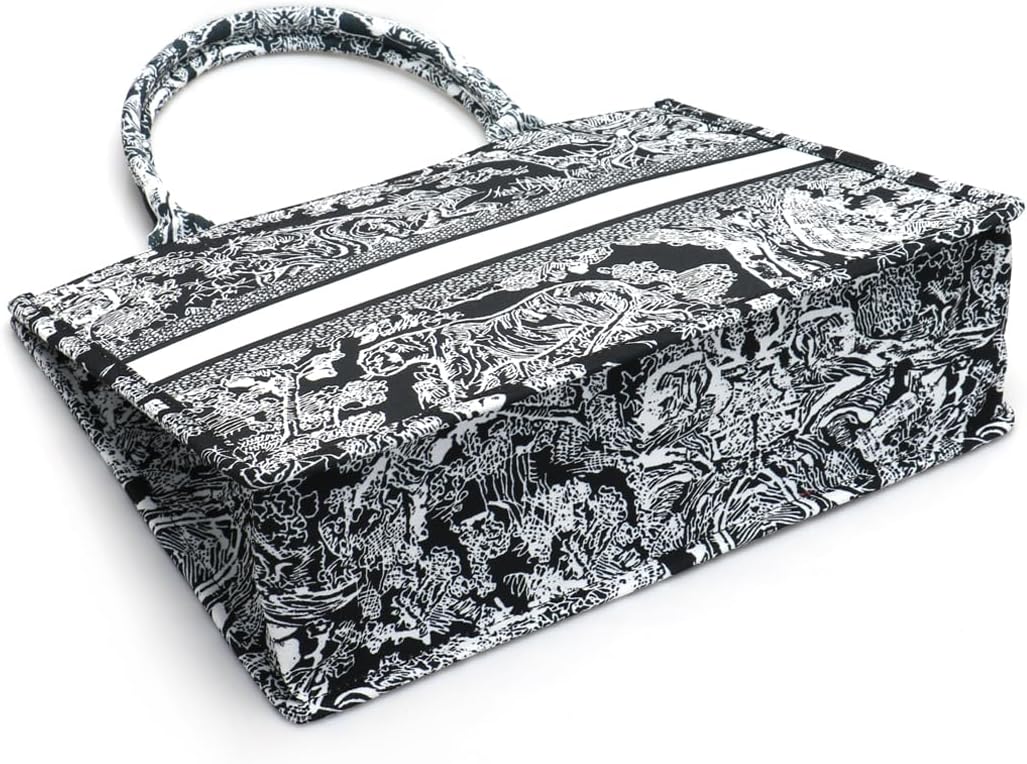 FENGJINRUHUA Fashion Luxury Tote Bag Cotton Linen Handbag Large Capacity Jacquard Retro Exquisite - Image 8