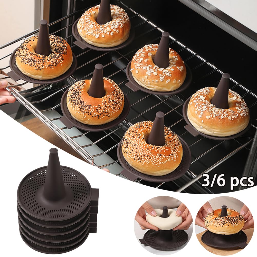 Doughnut Pan 6-Pack Silicone Donut Molds Oven Safe Baking Pans