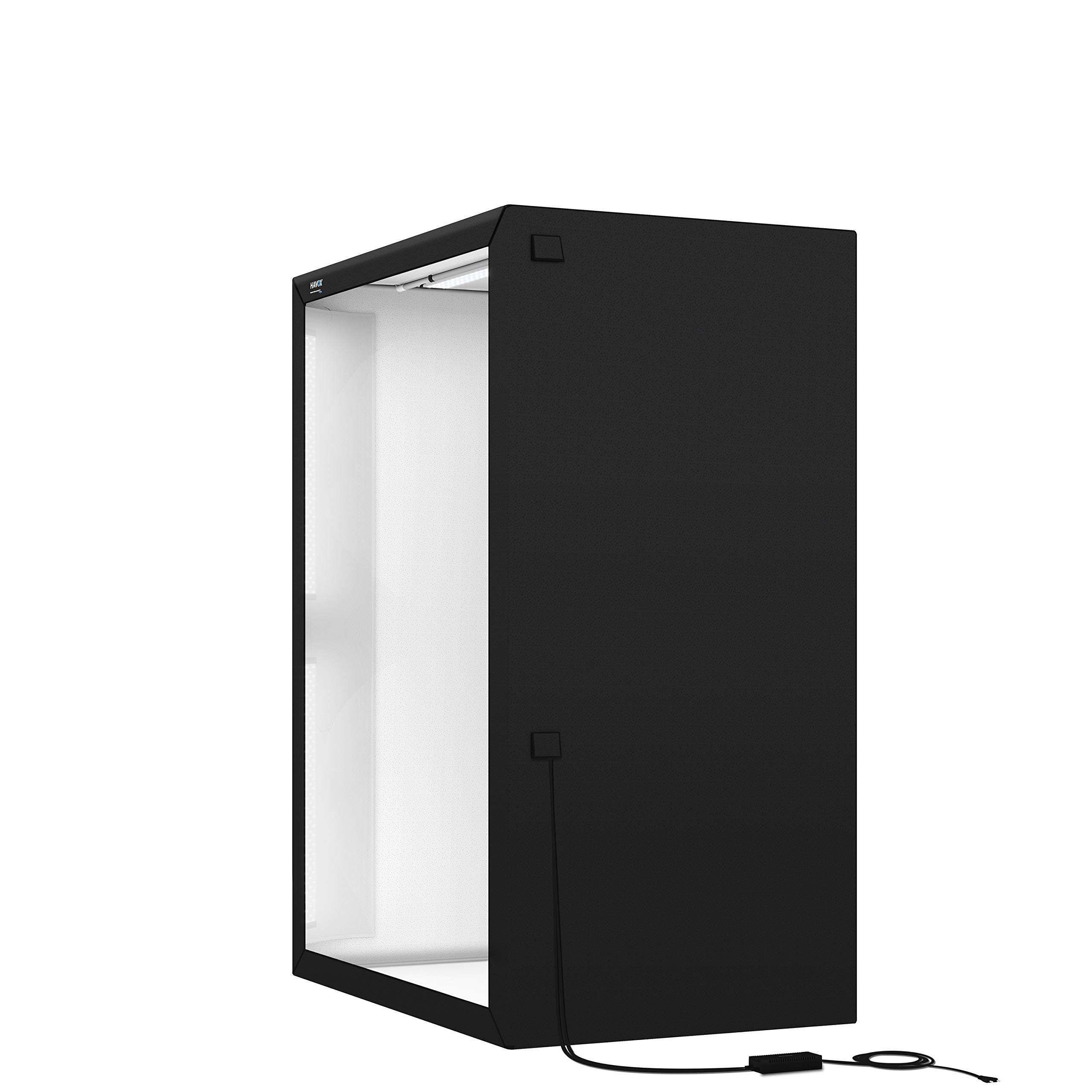 HAVOX - Studio Fotografico HPB-160 - Dimensioni 120x80x160cm - Illuminazione a LED "Luce del giorno" 5500k - 30,000 lumens - CRI 93 - Realizza le tue foto commerciali per e-commerce.