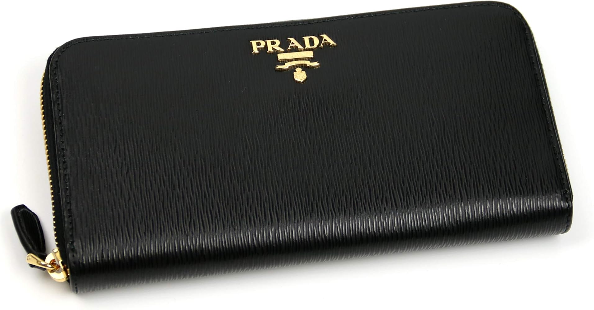 Amazon.com: Prada Women's Black Leather Long Wallet 1ml506 Vitello