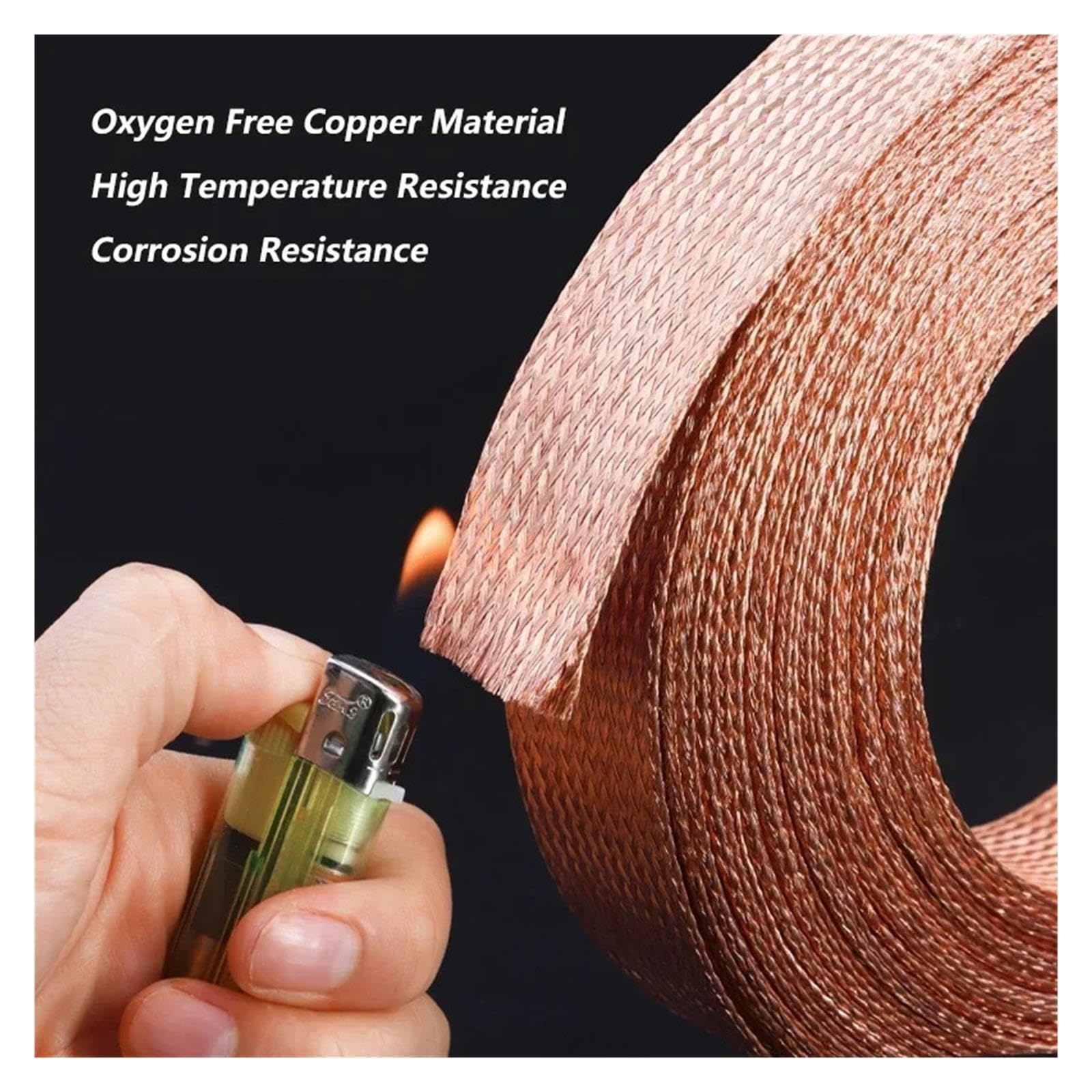 Funda Protectora Expandible Trenzada De Cobre Plateado De 2-28 Mm