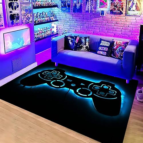 LUCKY&DONG Alfombras de videojuegos de anime para dormitorio, niños, adolescentes, estampadas, para sala de estar, decoración del hogar, suelo de