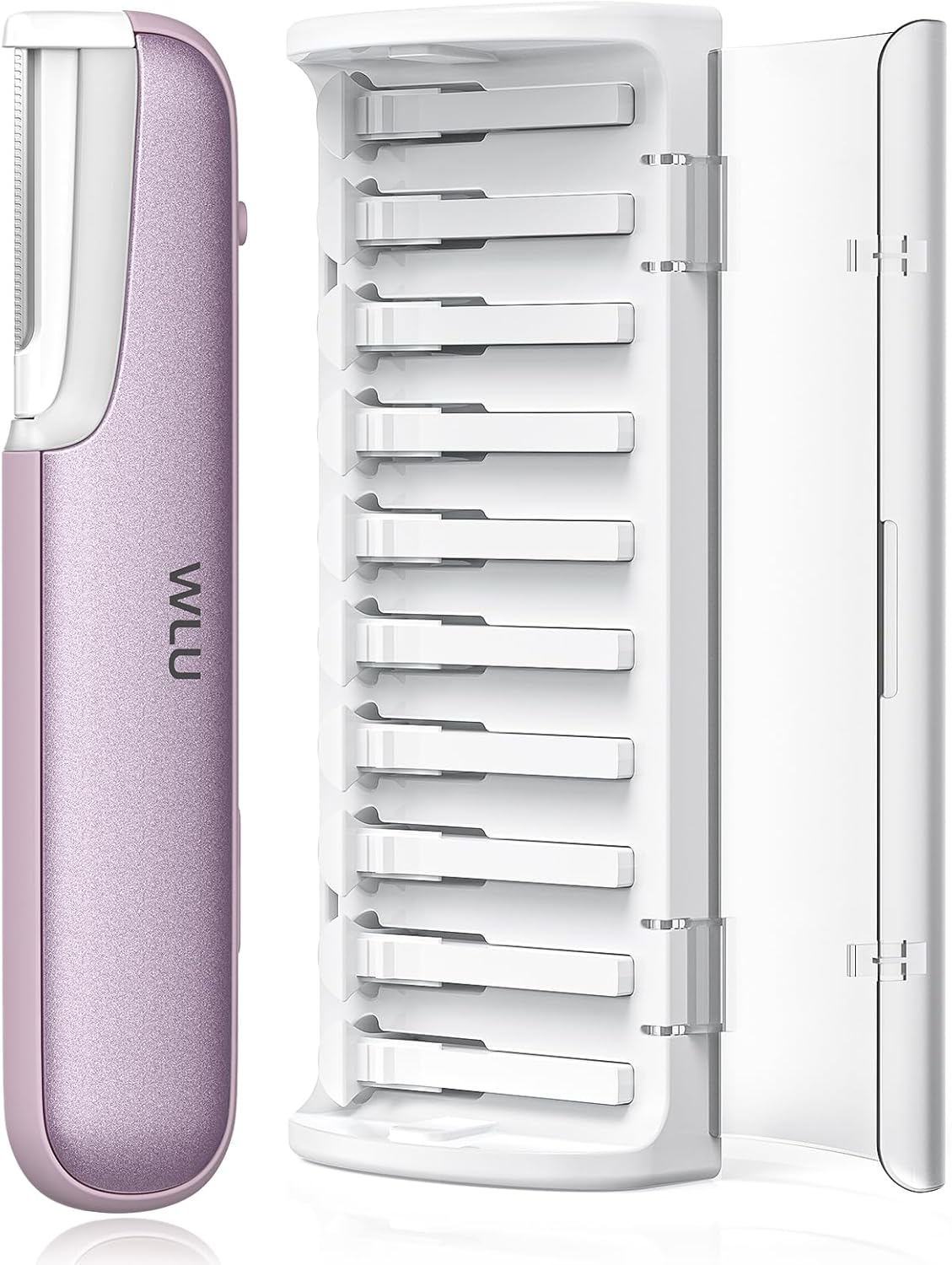 Dermaplaning Tool for Face with 10 refill blades (Purple)