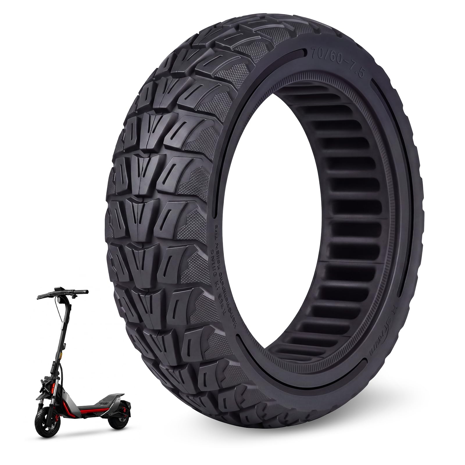70/60-7.5 Vollreifen für Segway Ninebot Max G3 / G3 D E-Scooter 11 Zoll