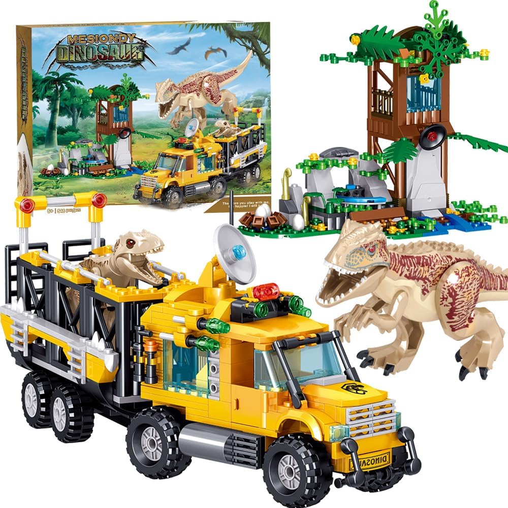 Mesiondy Dinosaurs Building Blocks Set, Dinosaur Toys for Age 8-14 Years,Dinosaur Park World, Birthday Gifts for Boys and Girls (546 Pcs)