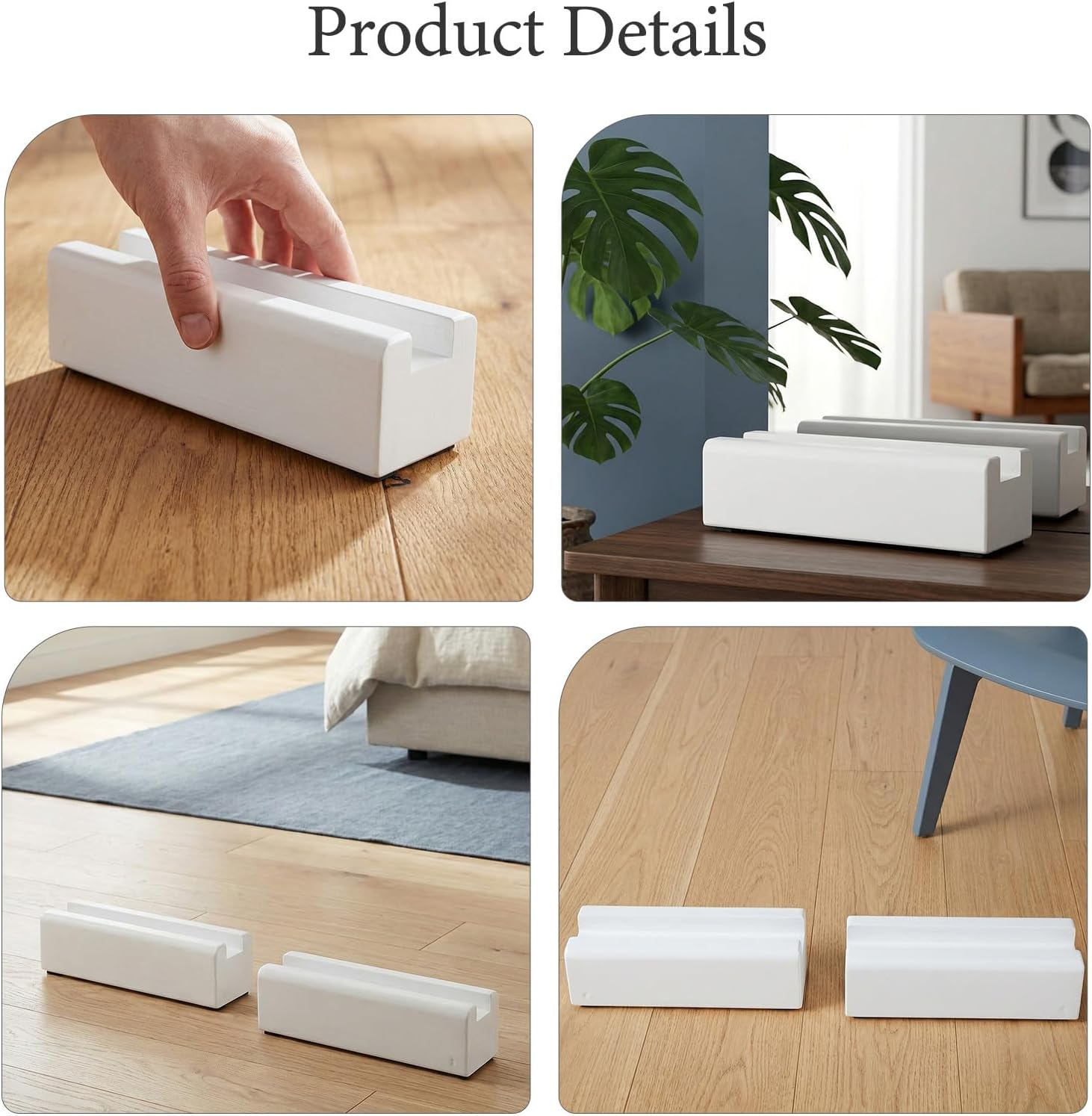 2pcs Mirror Stand Holder: Anti-Skid Mirror Bracket Rack for Bedroom Living Room Bathroom - Heavy Holder for Picture and Art Display 25x8x7cm/10 X3 X3