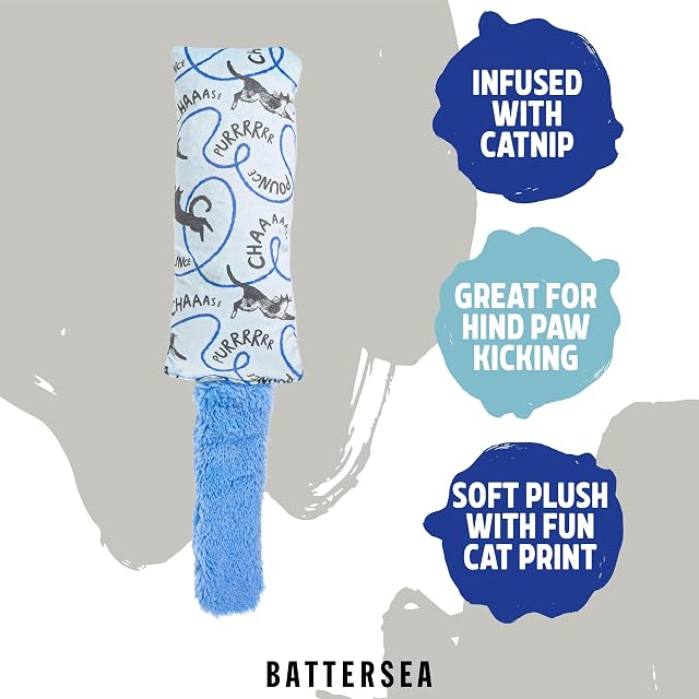 Foto 2 de 8 de Rosewood Battersea - Juguete para Gatos y Gatitos, Color Azul, 9 cm x 41 cm, para Todos los tamaños de Razas