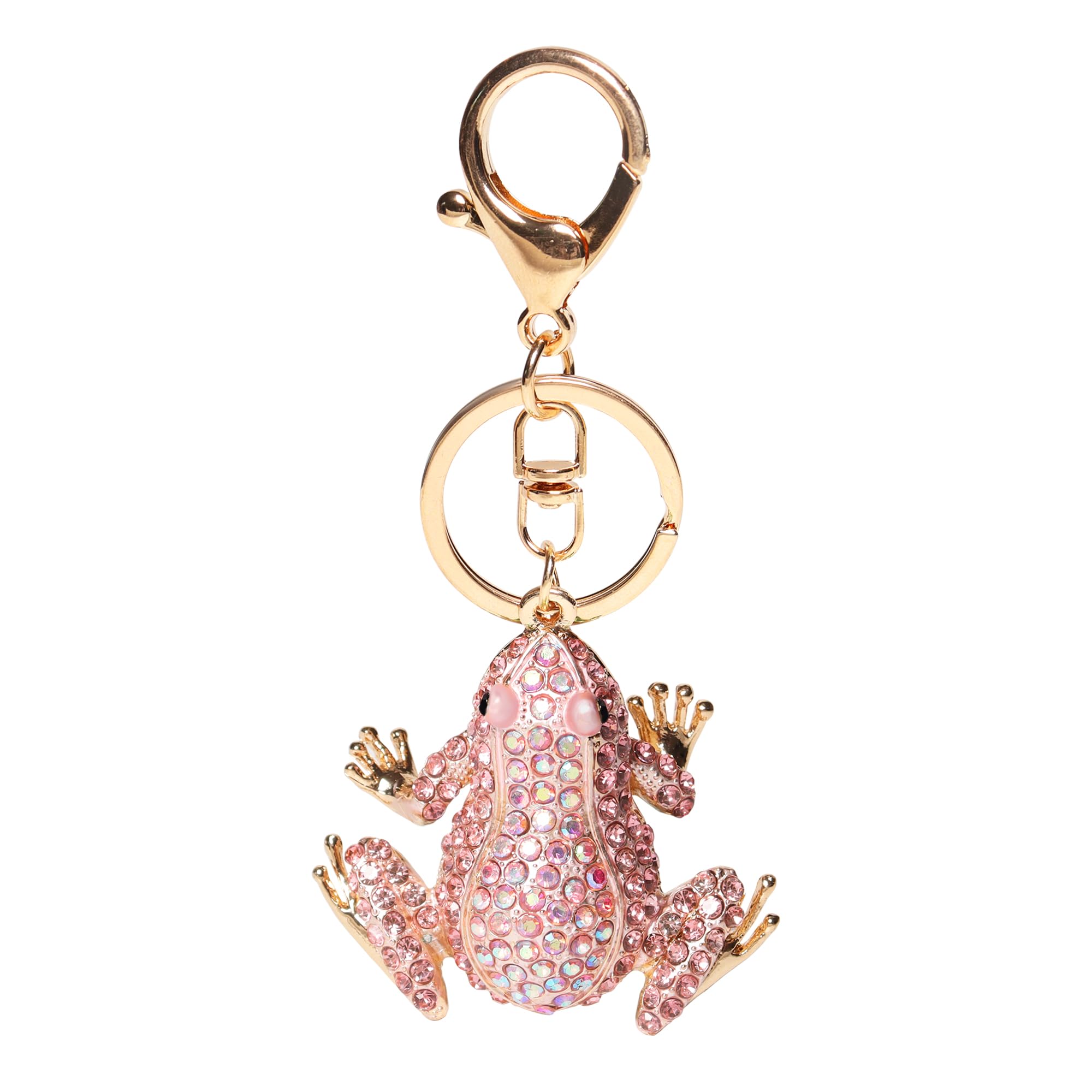 lukeerit Green frog keychain, suitable for hanging on bicycles, backpacks, handbags, sports gym bags