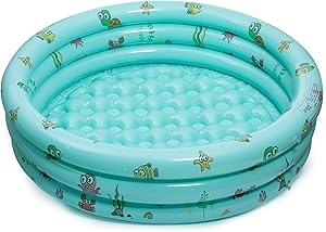 WOYEZI Kiddie Pool 51’’x16’’ Inflatable Pool for Kids, Paddling Baby Swimming Pools Round Garden Indoor&Outdoor Backyard Toddler Water Game Play Center (Mint Green)