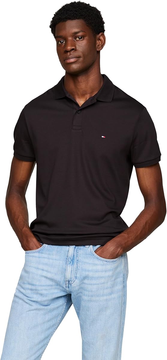 Mens Short Sleeve Casual Polo Shirts in Regular Fit with Liquid Cotton