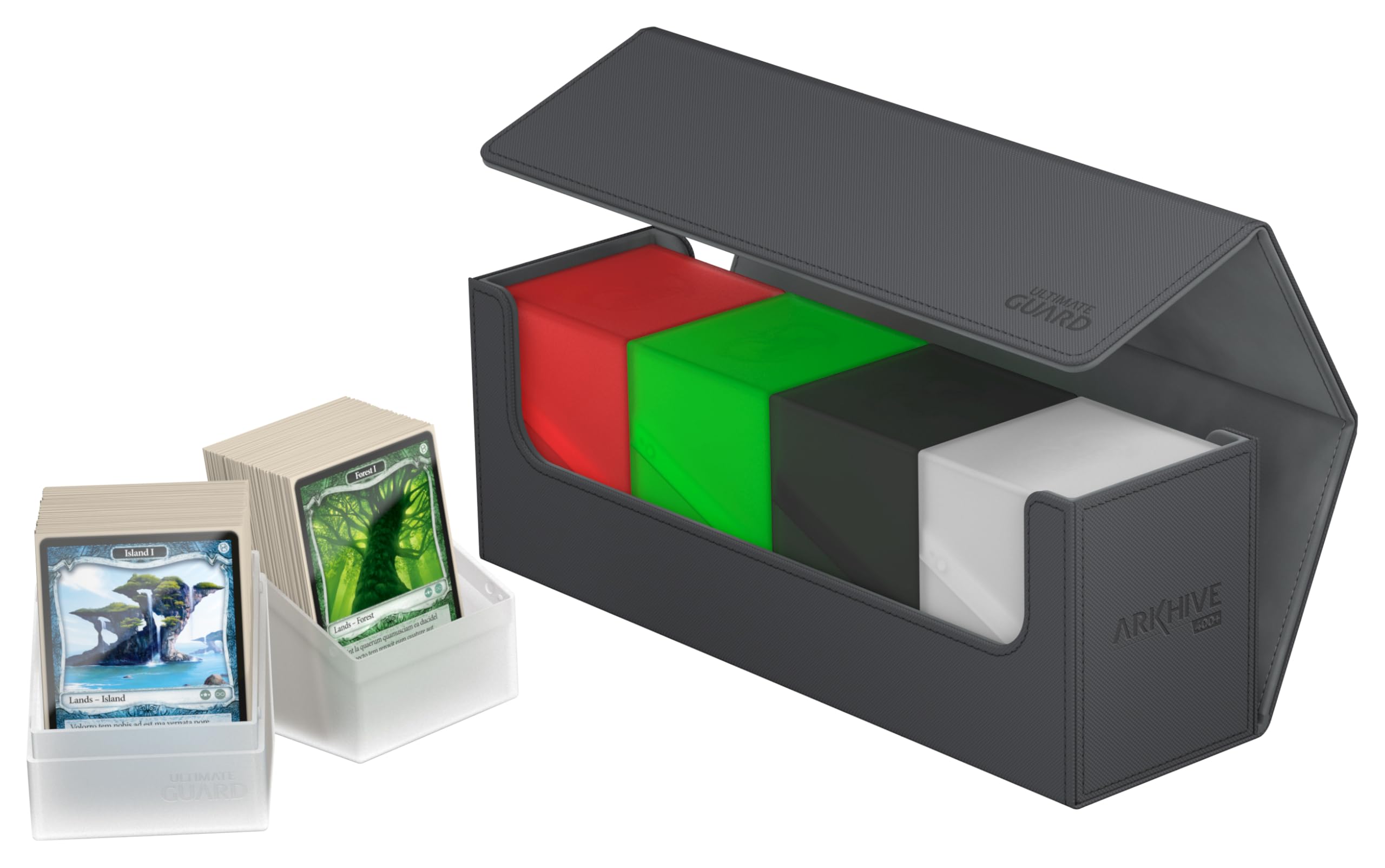 Ultimate Guard Caja para almacenar Cartas Arkhive 400 +. Tamaño estándar XenoSkin, Color ámbar