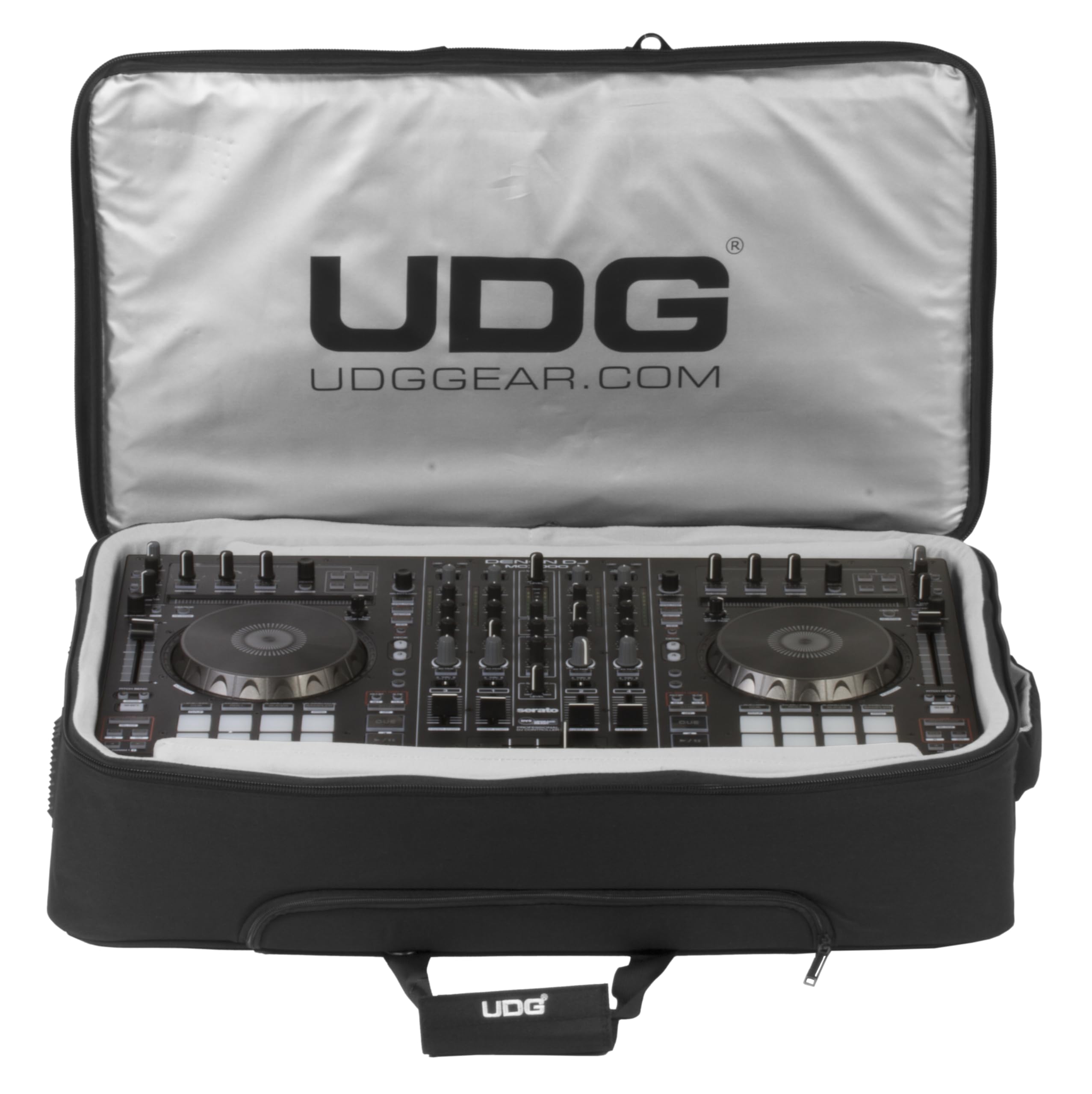 UDG Urbanite MIDI Controller Backpack Large Schwarz (U7202BL | Urbanite großer Controller-Rucksack für DJs; Gepolstertes Hauptfach, passend für 19-Zoll-Laptops