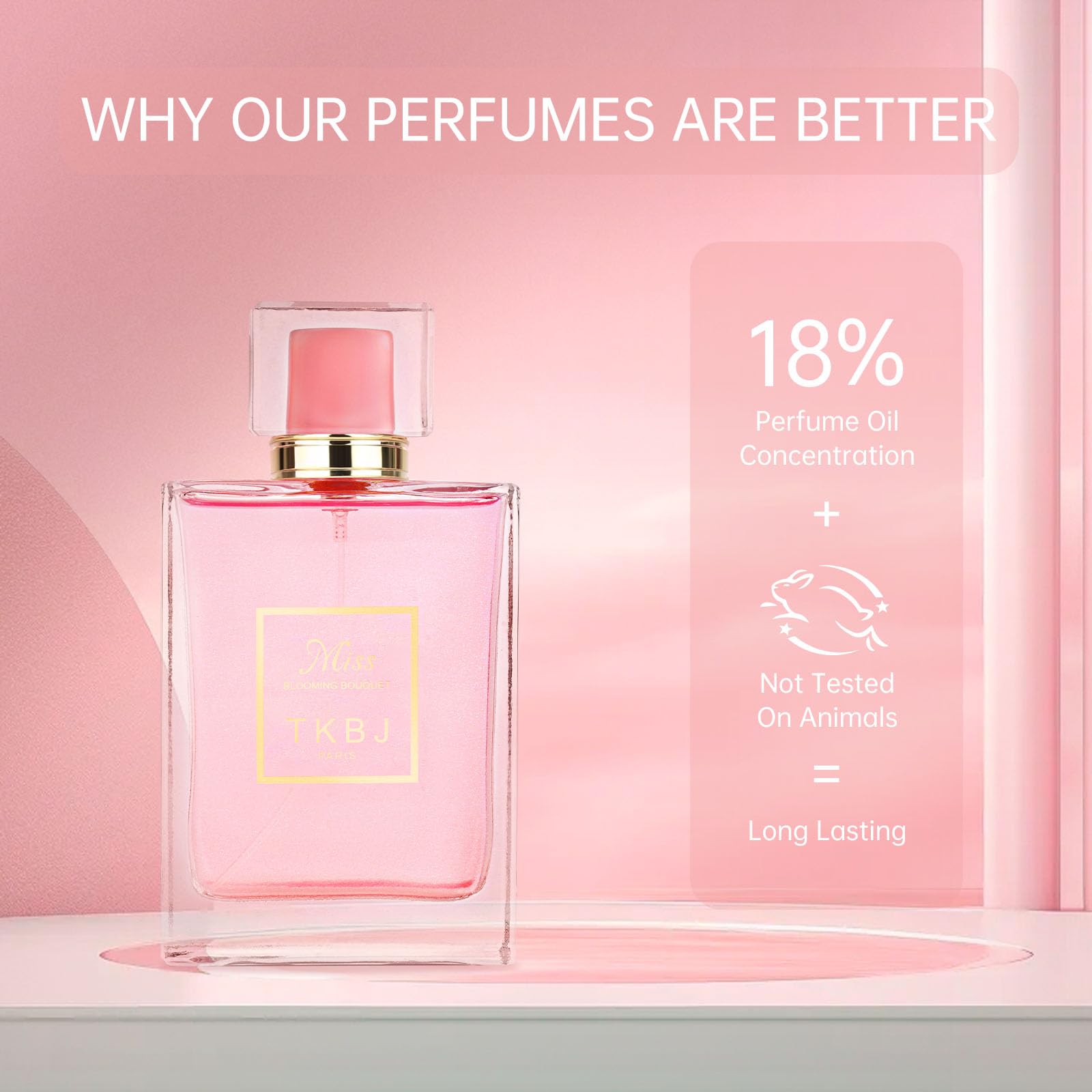 Perfume for Women Miss Blooming Bouquet Eau De Toilette - Sweet, Elegant & Fruity Scent - Top Notes of Floral - Base Notes of Peony，Musk - Elegant 3.4 Ounce（Inspired by dioor ）