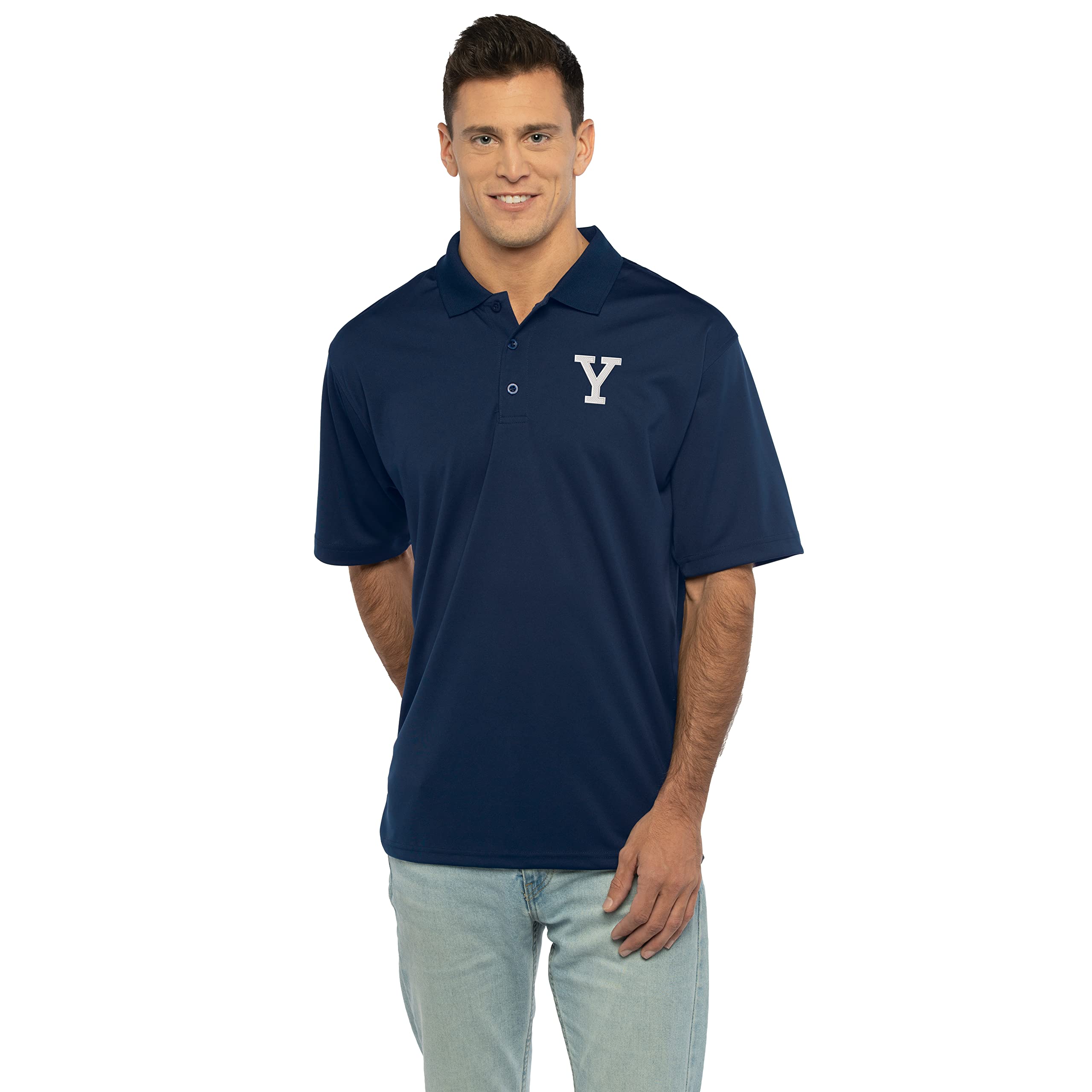 Vantage Apparel NCAA Mens Collegiate Premium Moisture Wicking Team Color Icon Polo