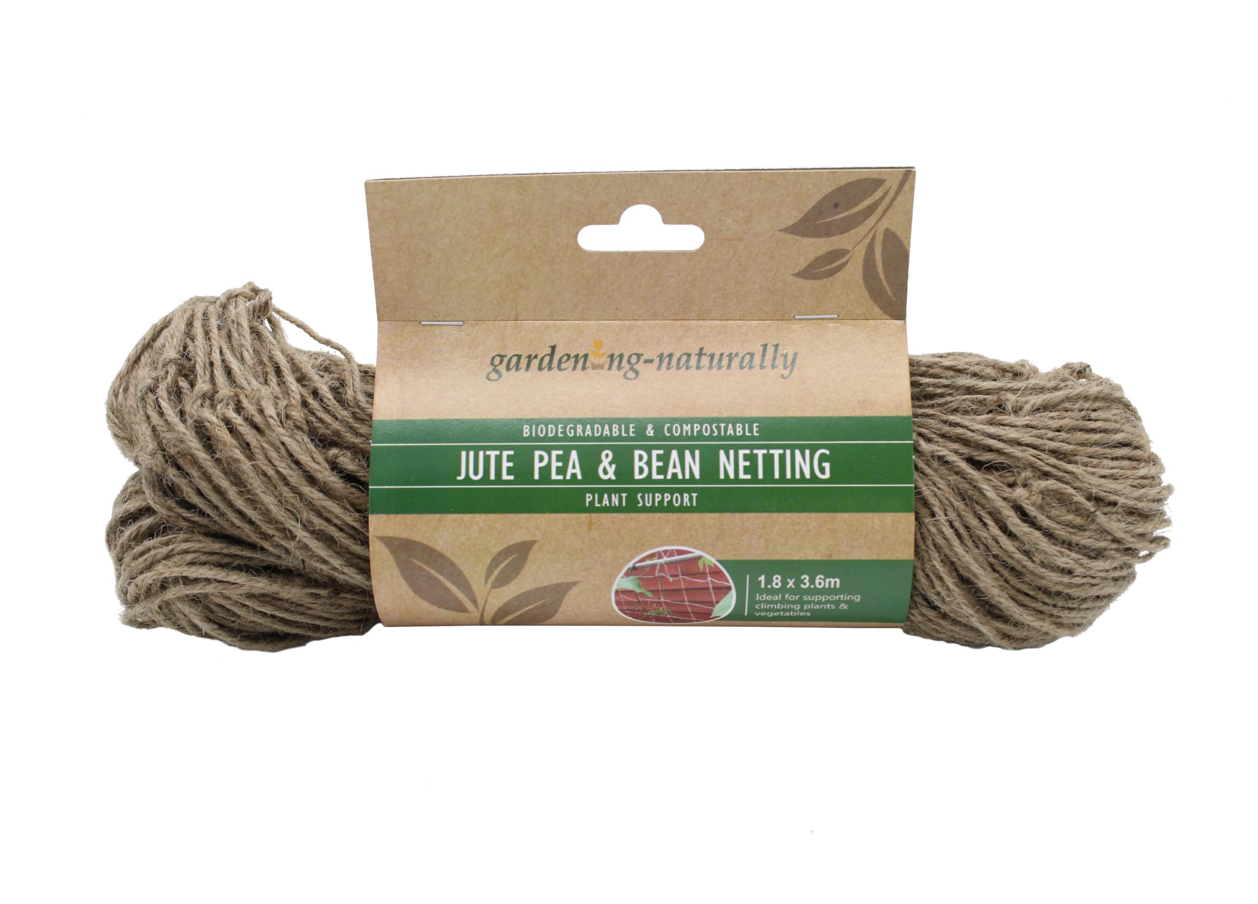 Gardening Naturally Natural, Green Pea And Bean Biodegradable Natural Jute Netting Available In (1.8M X 3.6M Natural)