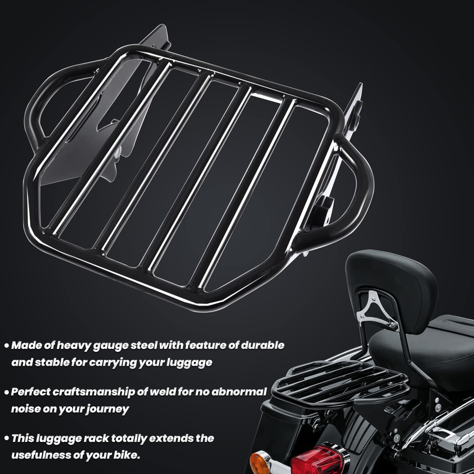 Black Detachable Luggage Rack 