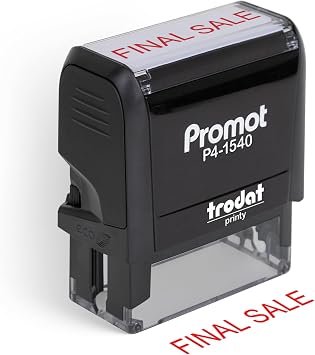 Promot Final Sale - Self Inking Rubber Stamp - Ink Stamps