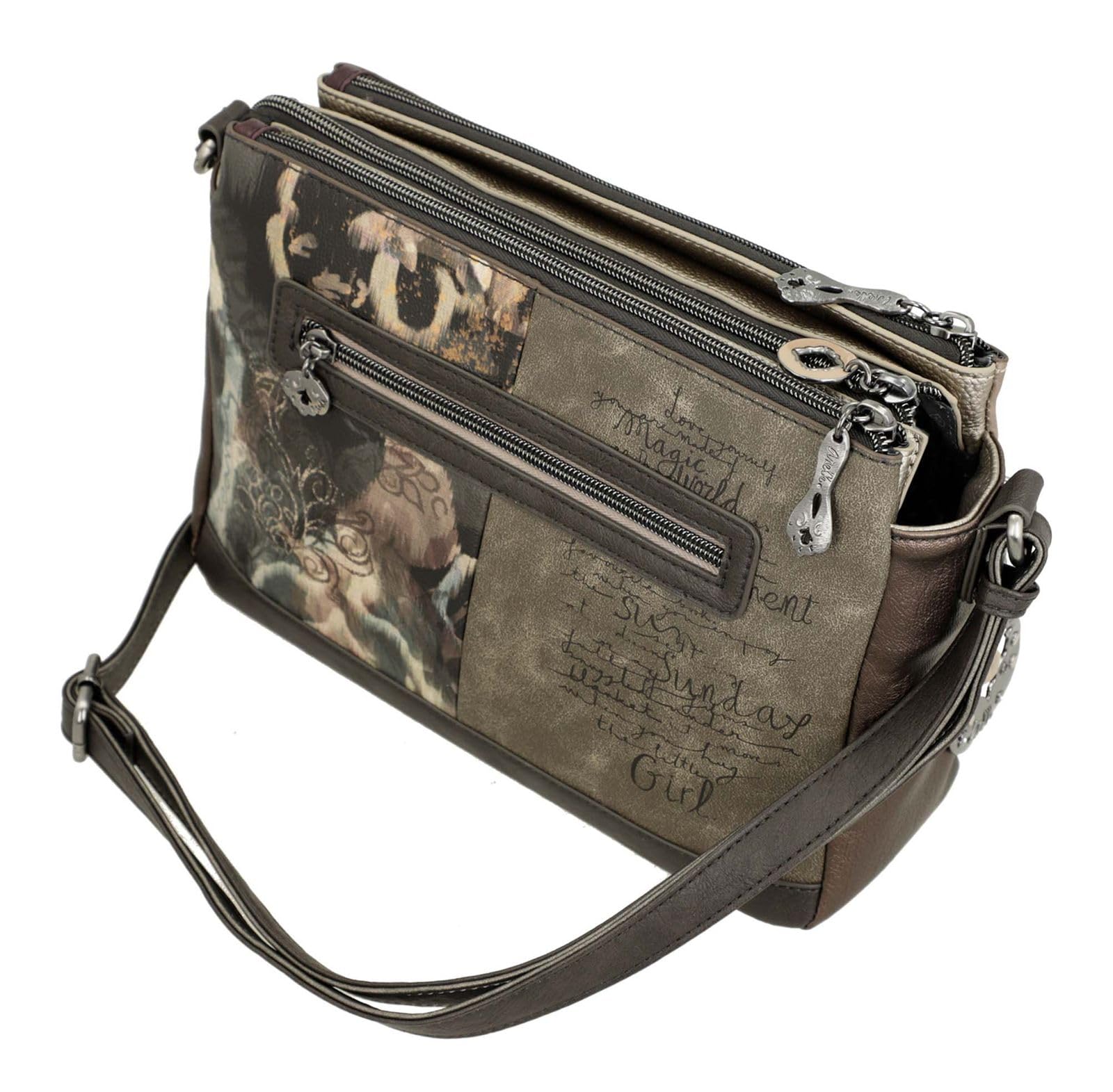 Anekke bolso bandolera Real 3 Compartment Crossbody Bag Multicolor