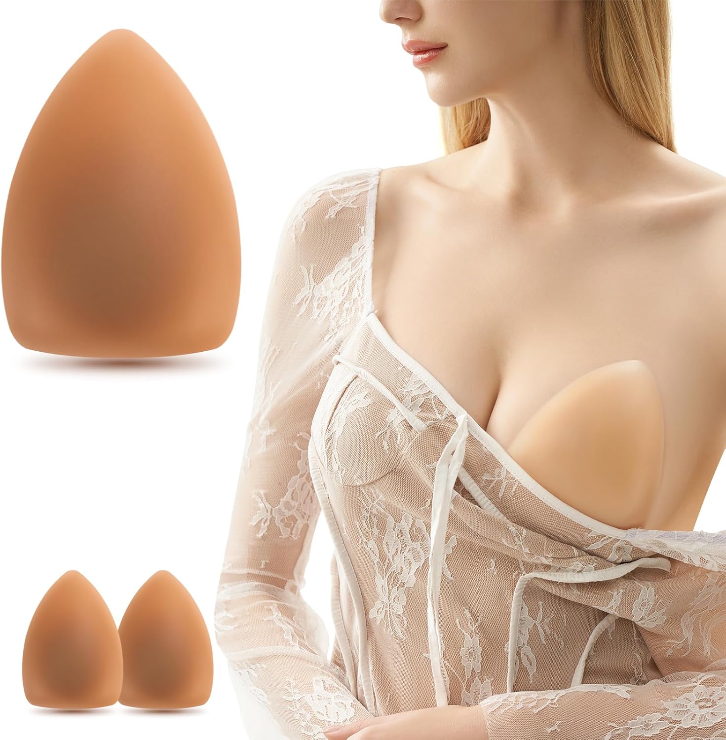 Pasties Nipple Covers for Women Triangular Ultra-Thin Reusable Invisibility Silicone Nipple Pasties Adhesive